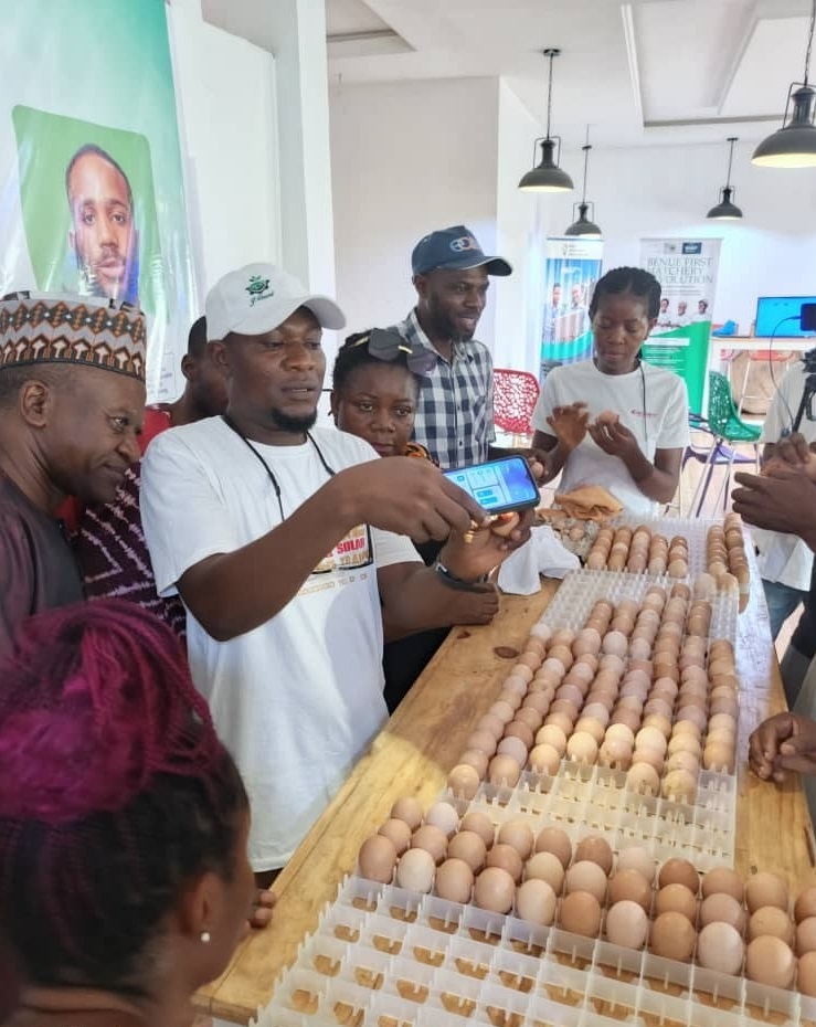 J-vincent agric tech founder during a training session